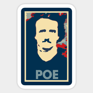 Edgar Allan Poe Political Parody Sticker